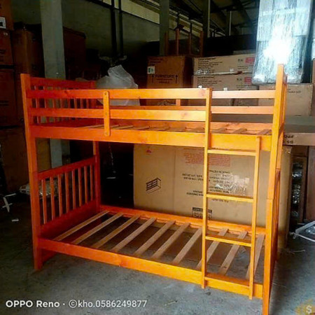 B012 - Oak : Giường 2 Tầng , 2 Hộc Tủ - Trên 1m / Dưới 1m